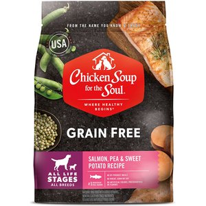 Chicken Soup for the Soul Grain-Free Salmon, Pea & Sweet Potato Recipe Dry Dog Food, 4-lb bag