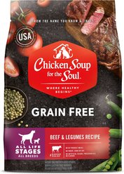 Chicken Soup for the Soul Beef & Legumes Recipe Grain-Free Dry Dog Food, 25-lb bag