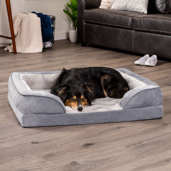 Chewy V Print Dog Bed