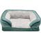Show in main carousel: FurHaven Velvet Waves Perfect Comfort Orthopedic Sofa Cat & Dog Bed with Removable Cover, Celadon Green, Small slide 3 of 10