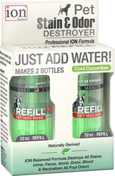 Ion Fusion Professional ION Formula Cool Cucumber Pet Stain & Odor Destroyer Refill, 32-oz, 2 count