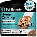 PetHonesty Hemp Calming Max Strength Duck Flavored Soft Chews Calming Supplement for Dogs, 90-count