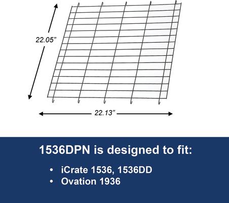 Show full view: MidWest 36-in iCrate & Ovation Dog Crate Divider Panel, Black, Intermediate, 1 slide 5 of 5