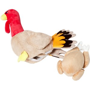Frisco Holiday Turkey 2-in-1 Plush Squeaky Dog Toy, Medium/Large