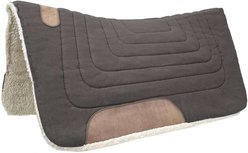Tahoe Tack Western Canvas Contoured Wool Felt Extra Comfort Horse Saddle Pad, Brown