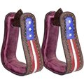 Tahoe Tack Patriotic American Flag Leather Adult Western Stirrups