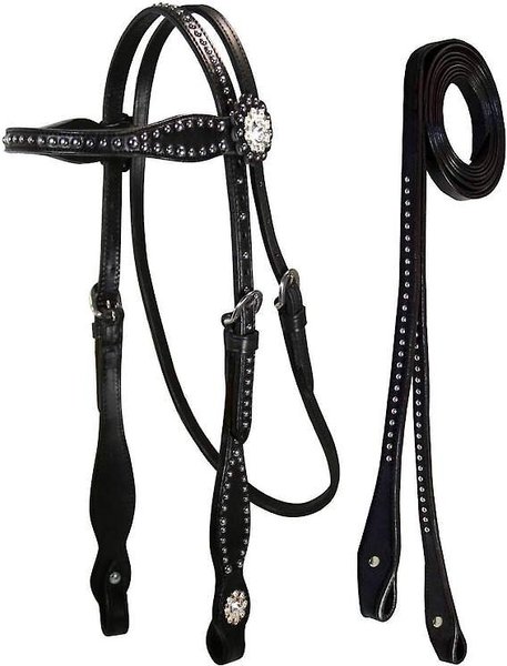 Tahoe Tack Starry Night Studded Horse Headstall & Reins, Full slide 1 of 2