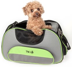 Pet Life Sky-Max Modern Airline Approved Collapsible Dog Carrier, Grey
