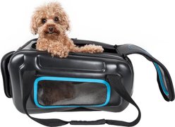 Pet Life Ergo Stow-Away Airline Approved Collapsible Dog Carrier, Black & Blue