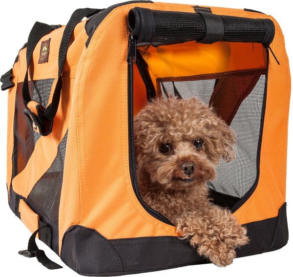 Pet Life 360° Vista View House Folding Zippered Dog Carrier, Orange, Large slide 1 of 9