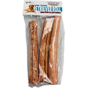 Pure & Simple Pet Retriever Roll Bacon Flavored Dog Treats, 3 count, Large