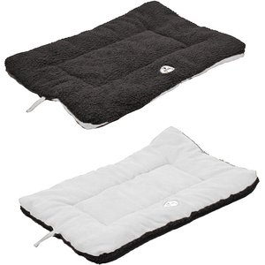 Pet Life Eco-Paw Reversible Pillow Dog Bed, Black & White, Medium