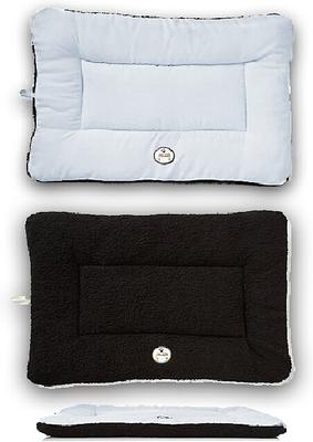 Show full view: Pet Life Eco-Paw Reversible Pillow Dog Bed, Black & White, Medium slide 2 of 6