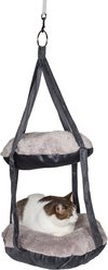 Pet Life Kittyhaus Dual-Lounger Cat Pillow Hammock Lounge, Grey