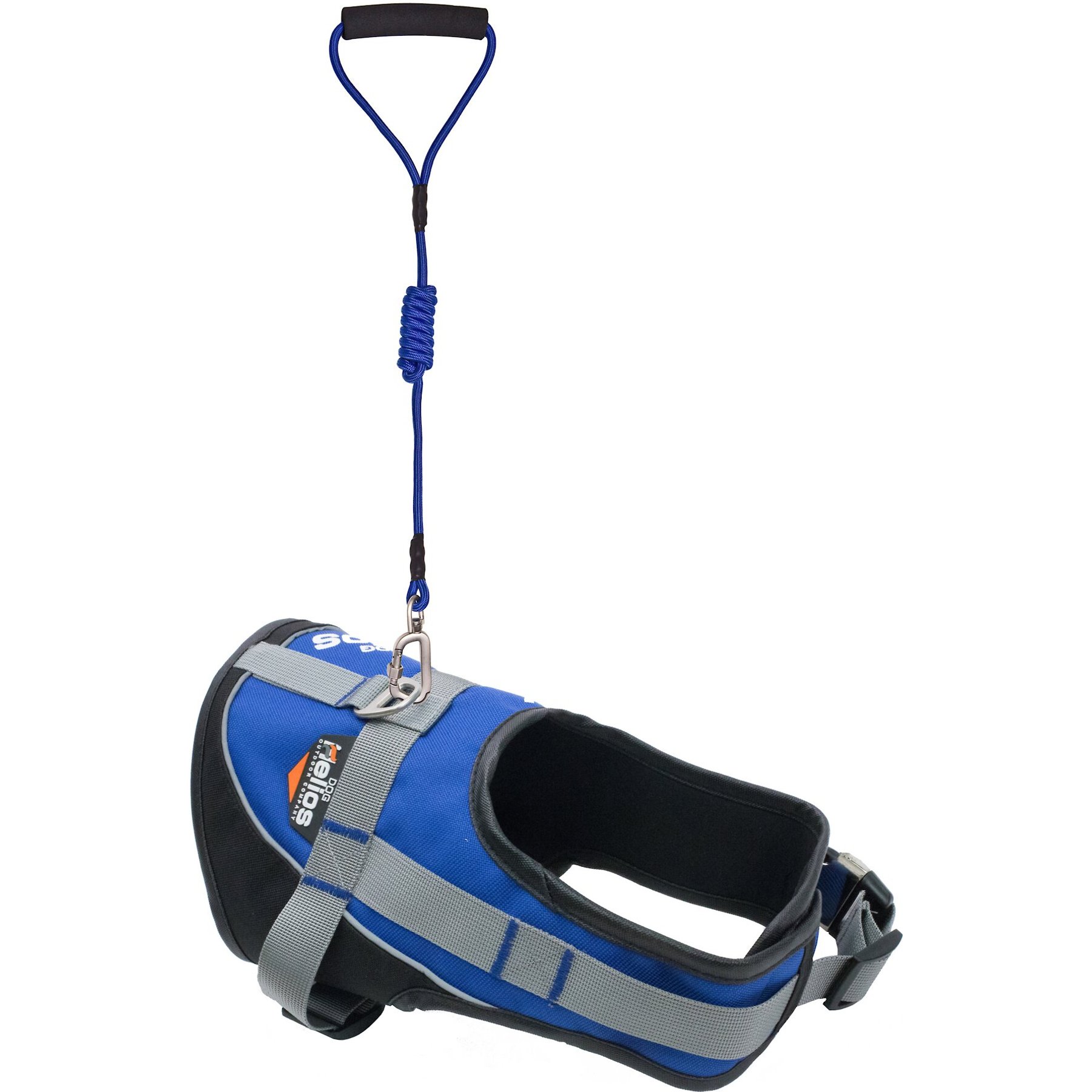 Dog Helios Bark-Mudder 3M Reflective Dog Harness & Leash, Blue, Medium