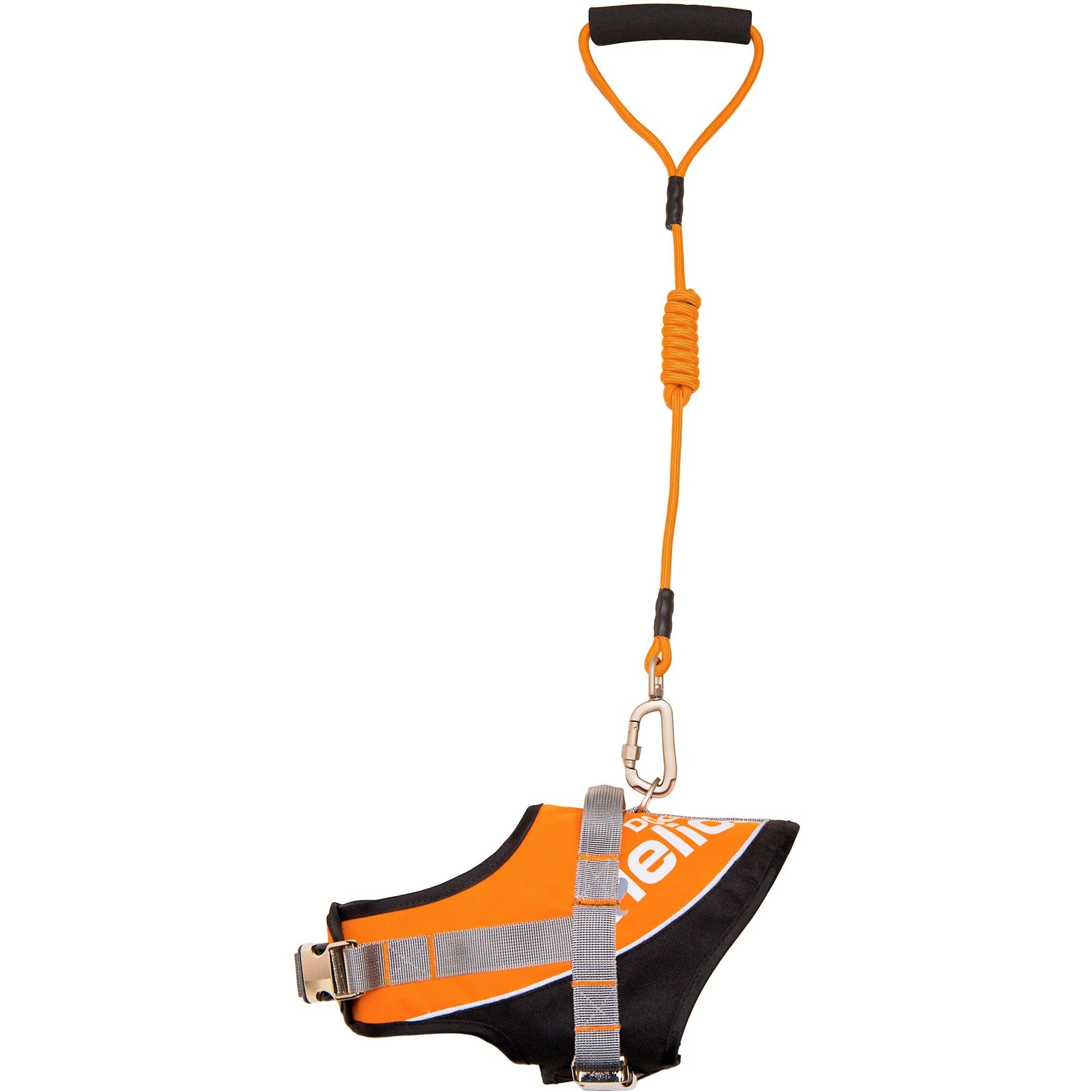 Dog Helios Bark-Mudder 3M Reflective Dog Harness & Leash, Orange, Medium
