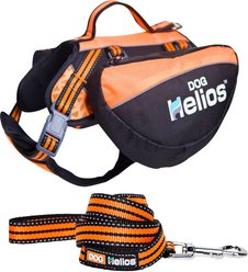 Dog Helios Freestyle 3-in-1 Explorer Dog Backpack, Harness & Leash, Orange, Large