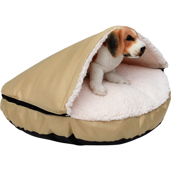 JESPET Cave Covered Cat & Dog Bed, Brown