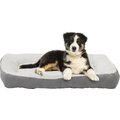 HappyCare Textiles Rectangle Bumper Bolster Cat & Dog Bed, Gray