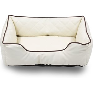 HappyCare Textiles Luxury Embossed Rectangular Bolster Cat & Dog Bed