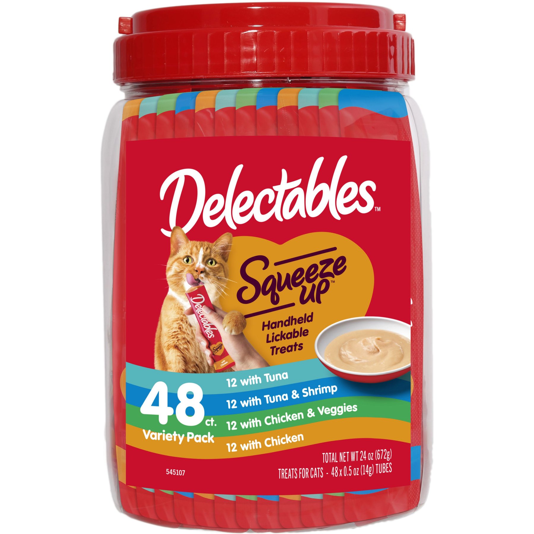 HARTZ Delectables Squeeze Up Variety Pack Lickable Cat Treats 0.5