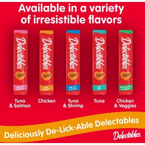 Hartz Delectables Squeeze Up Variety Pack Lickable Cat Treats, 0.5-oz tube, 48 count