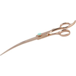 Kenchii Rosé Curved Dog & Cat Shears, 8-in