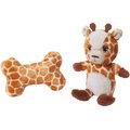 Frisco Giraffe Plush Squeaky Puppy Toy, Small/Medium, 2 count