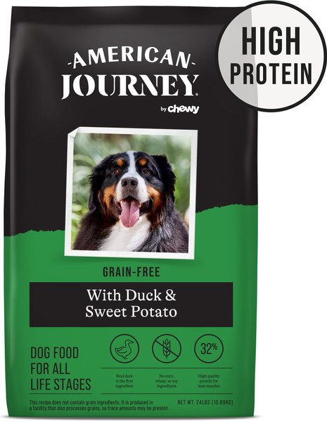 AMERICAN JOURNEY Grain Free Duck Sweet Potato Dry Dog Food 24