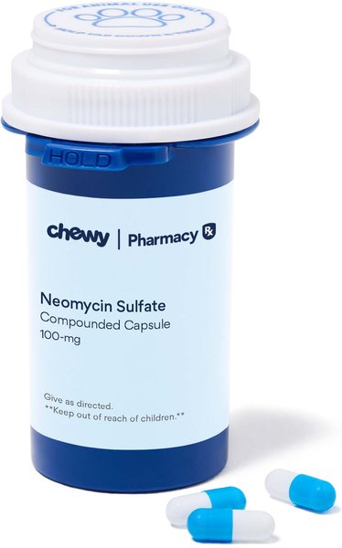 Neomycin Sulfate Compounded Capsule for Dogs & Cats, 100-mg, 1 capsule slide 1 of 7