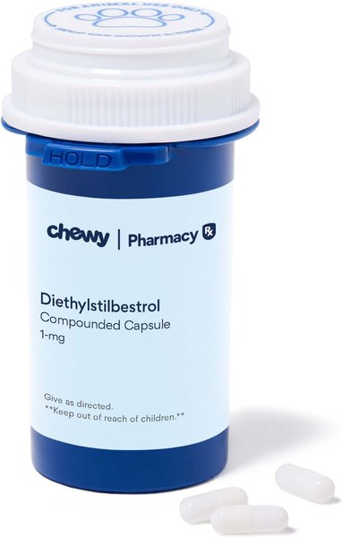 Diethylstilbestrol Compounded Capsule for Dogs, 1-mg, 1 capsule slide 1 of 7