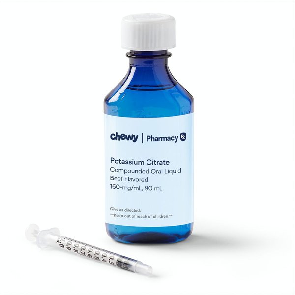 Potassium Citrate Compounded Aqueous Oral Liquid for Dogs & Cats
