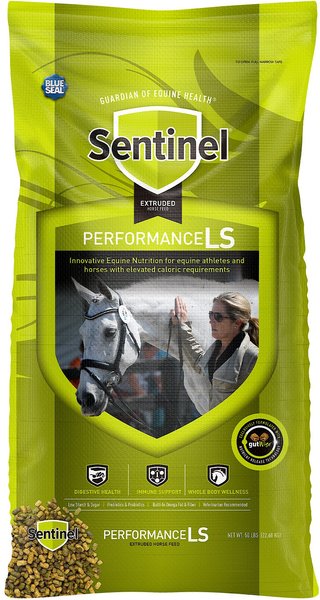 Blue Seal Sentinel Performance LS Low Sugar Low Starch High Fat Horse Feed, 50-lb bag slide 1 of 9