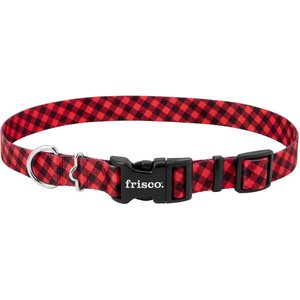 Frisco Buffalo Check Dog Collar, LG - Neck: 18 – 26-in, Width: 1-in