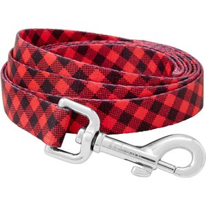 Frisco Buffalo Check Dog Leash, MD - Length: 6-ft, Width: 3/4-in