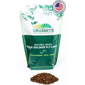 Grubbets Natural Dried Black Soldier Fly Larvae Bird Treats, 2-lb bag