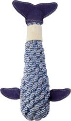 Bones & Chews Rope Whale Crinkle with Bone Dog Toy, 12"