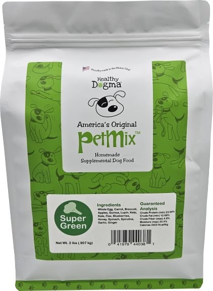 Healthy Dogma PetMix Super Green Grain-Free Supplemental Dog Food, 2-lb bag