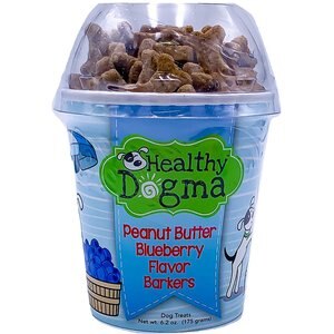 Healthy Dogma Peanut Butter Blueberry Flavor Barkers Dog Treats, 6.2-oz bottle
