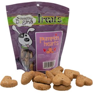 Healthy Dogma Pumpkin Hearts Dog Treats, 6-oz bag