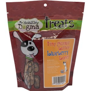 Healthy Dogma Tiny Peanut Butter & Blueberry Bones Dog Treats, 6-oz bag