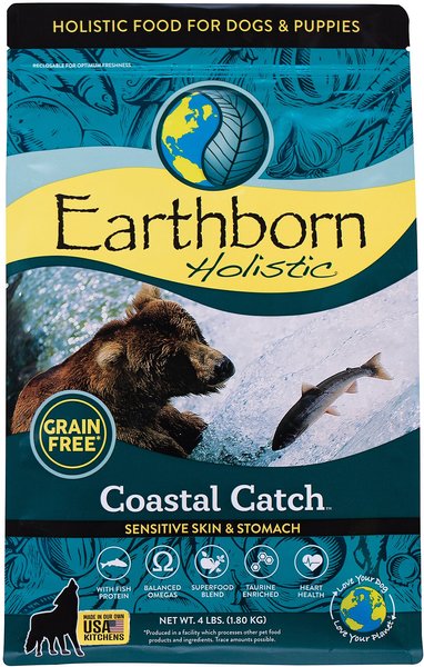 Earthborn Holistic Coastal Catch Grain-Free Natural Dry Dog Food, 4-lb bag slide 1 of 9