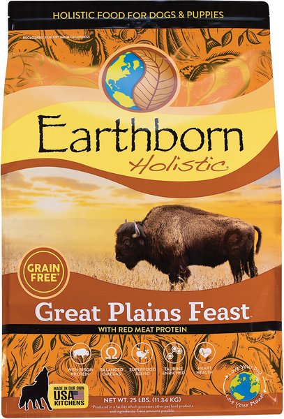 Earthborn Holistic Great Plains Feast Grain-Free Natural Dry Dog Food, 25-lb bag slide 1 of 10