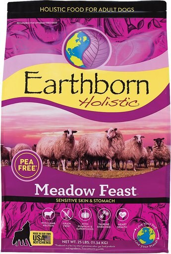 Earthborn Holistic Meadow Feast Lamb Meal & Vegetables Grain-Free Dry Dog Food, 25-lb bag