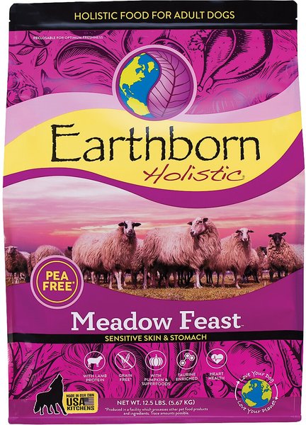 Earthborn Holistic Meadow Feast Grain-Free Natural Dry Dog Food, 12.5-lb bag slide 1 of 9