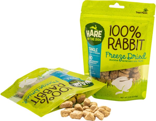 Hare of the Dog 100% Rabbit Freeze-Dried Dog Treats, 2.25-oz bag slide 1 of 3