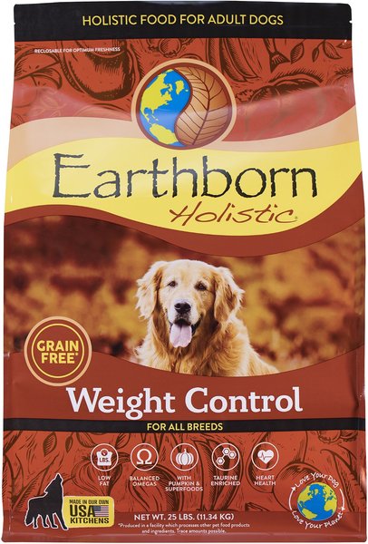 Earthborn Holistic Grain-Free Weight Control Dry Dog Food, 25-lb bag slide 1 of 9