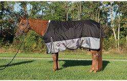 Weaver Equine Premium 600D Mesh Horse Rainsheet, Black, 84-in