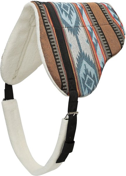 Weaver Leather Bareback Merino Wool Fleece Liner Horse Saddle Pad, Blue/Brown slide 1 of 1