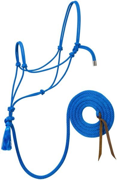 Weaver Leather Silvertip No. 95 Rope Horse Halter & 10-ft Lead, Blue slide 1 of 1